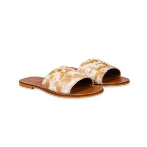 Myra KEMMA HAIR-ON HIDE SANDALS IN LIGHT AND CARAMEL size‎ 9 New With Tags